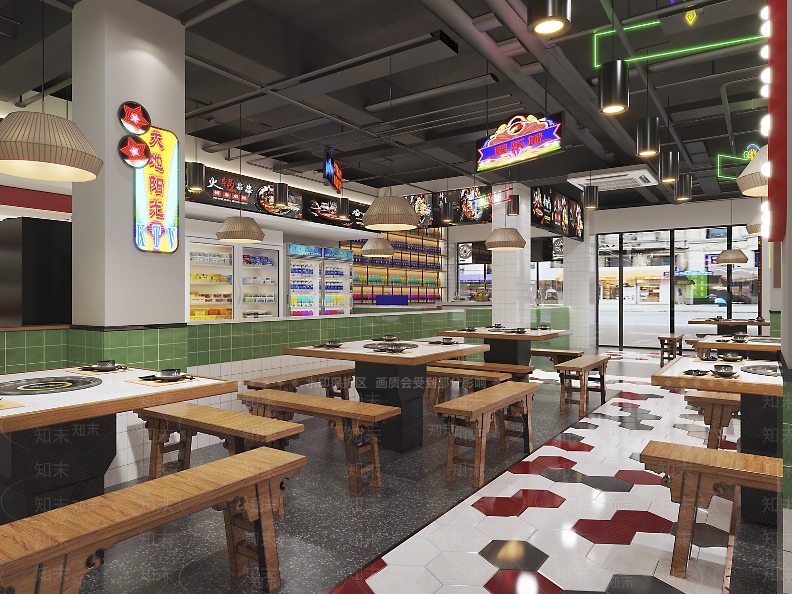 工业风火锅店3D模型下载【ID:1101568207】