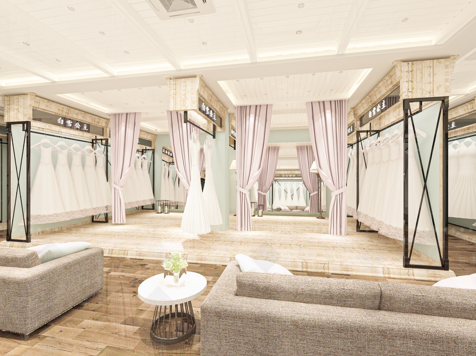 现代婚纱摄影店SU模型下载【ID:1101580250】