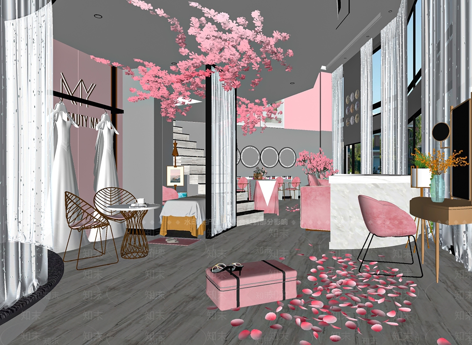 现代婚纱摄影店SU模型下载【ID:1101581200】