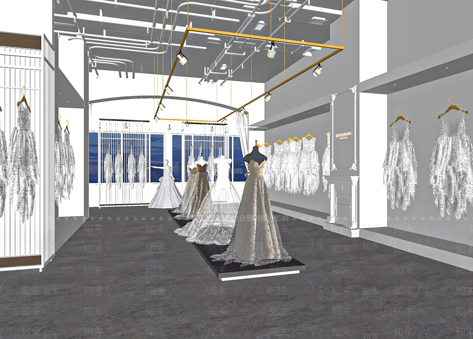 现代婚纱摄影店SU模型下载【ID:1101581244】