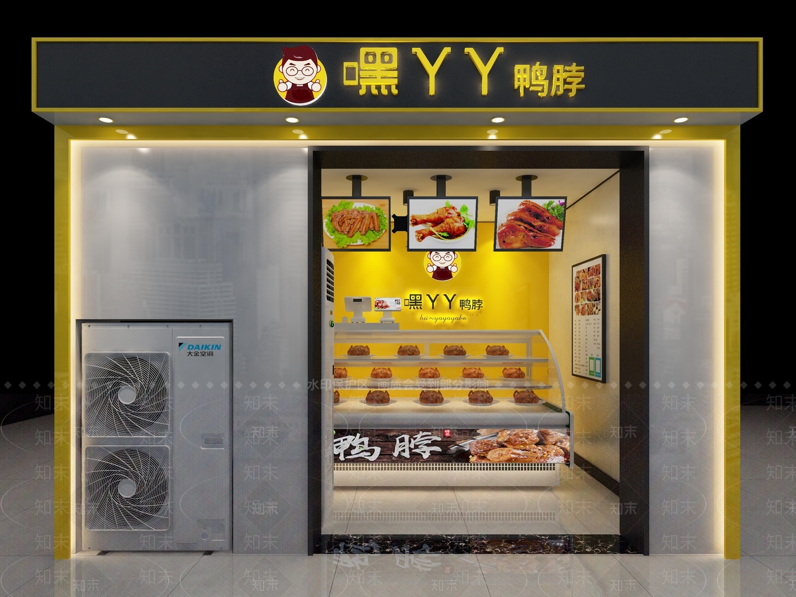 现代快餐店SU模型下载【ID:1101582279】