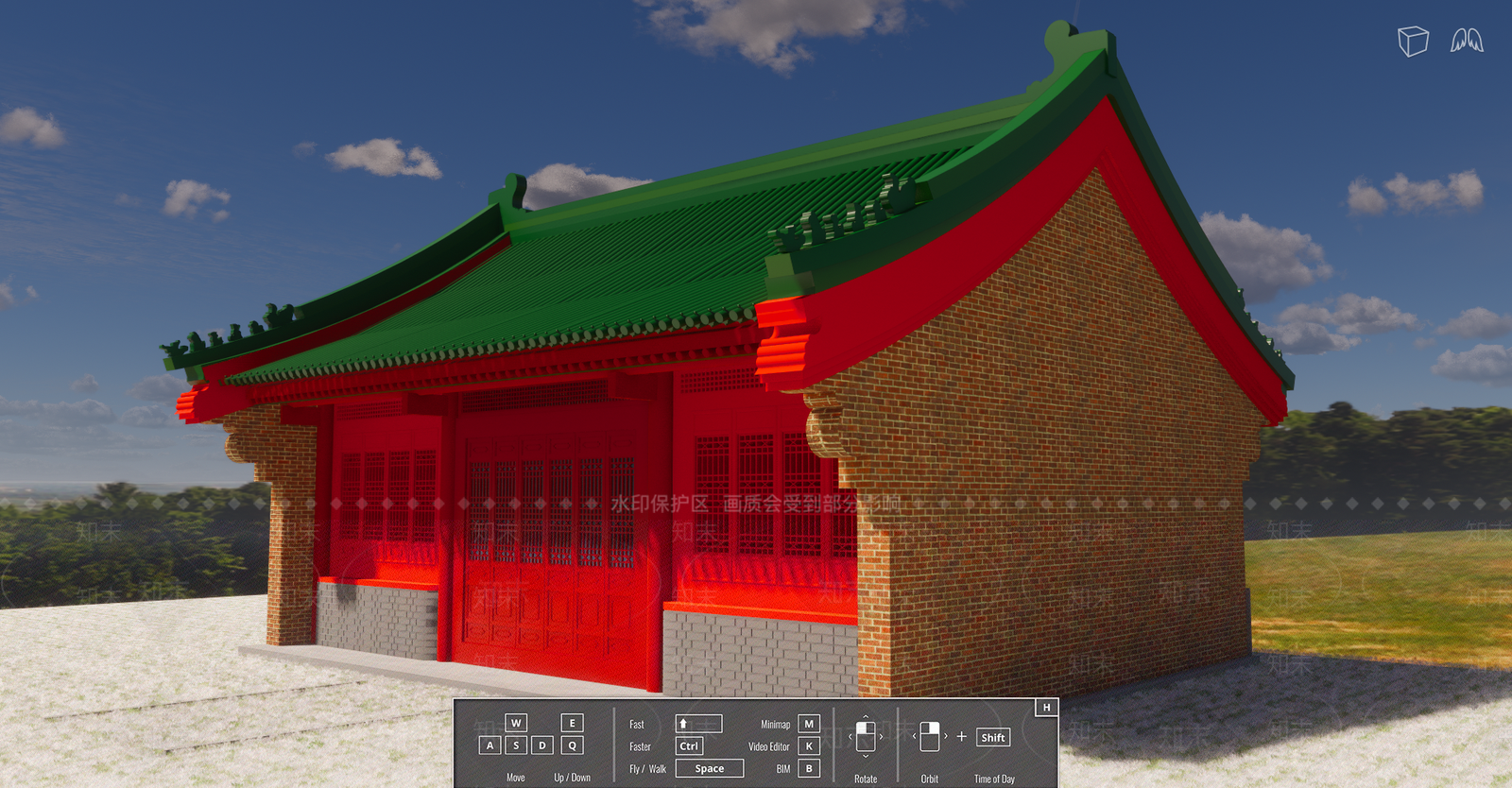 中式寺庙建筑SU模型下载【ID:1101584102】