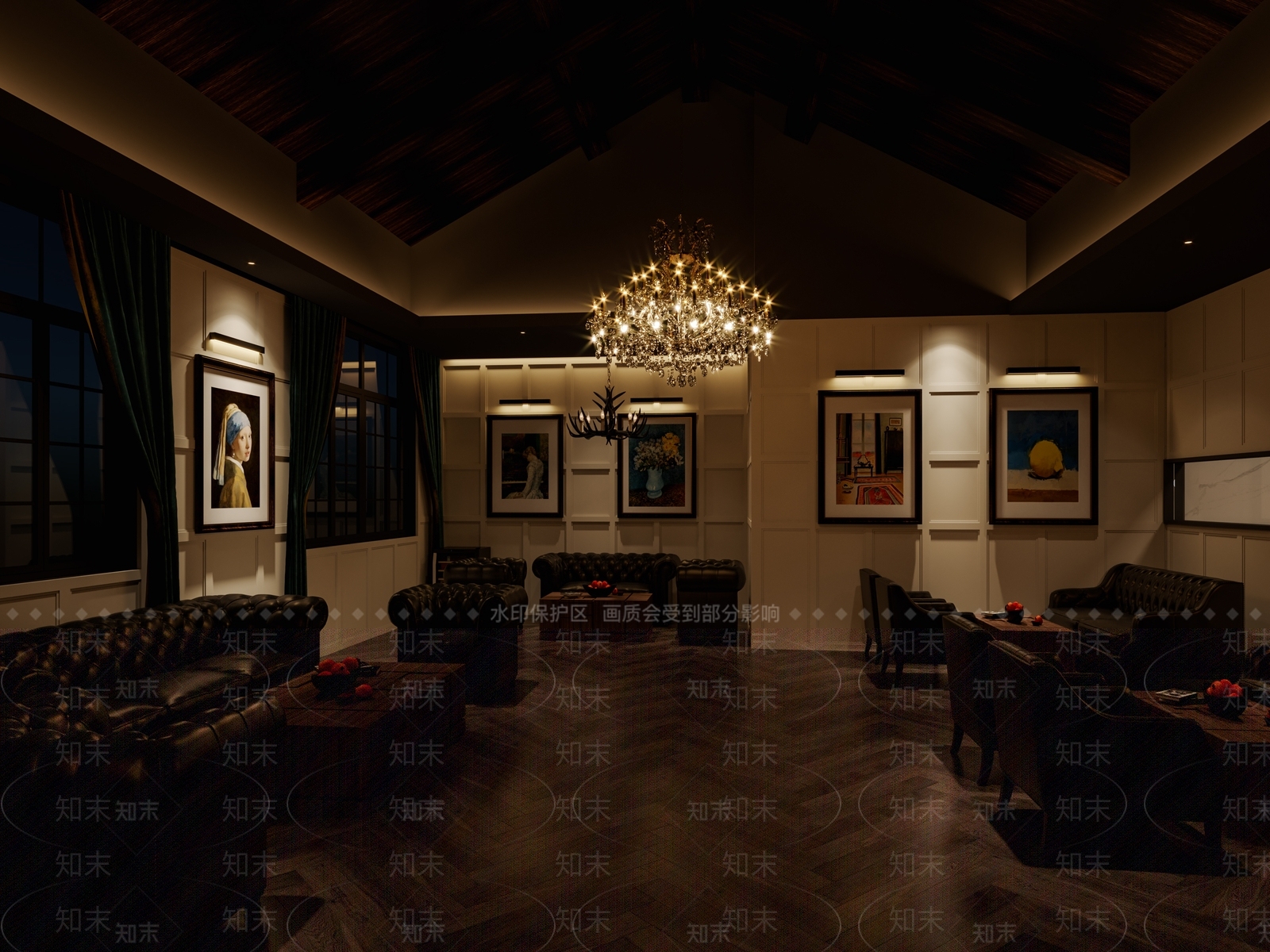 美式酒吧3D模型下载【ID:1101587249】