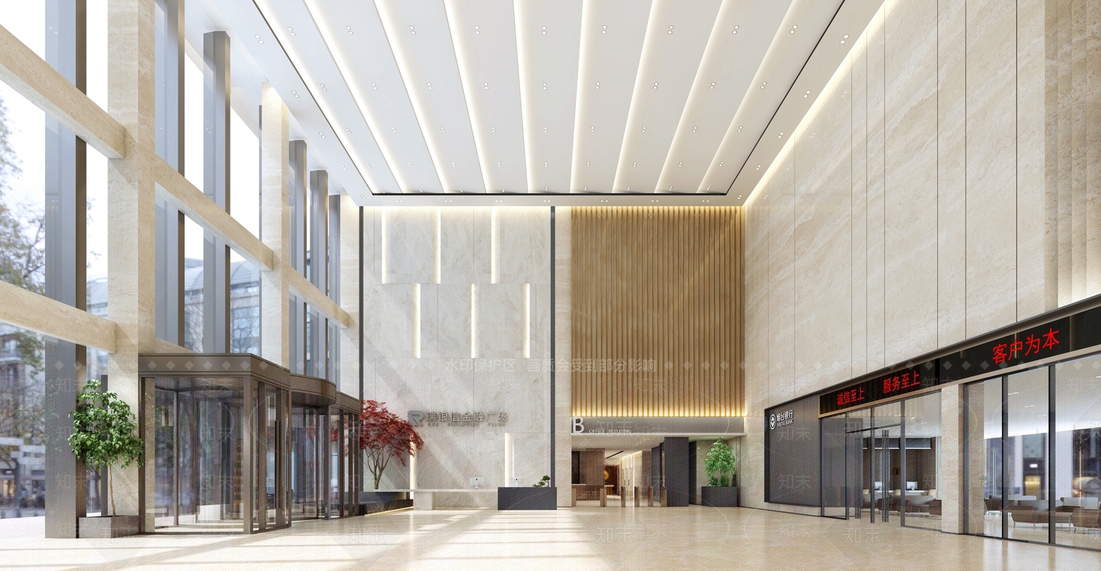 现代银行大堂3D模型下载【ID:1101591008】