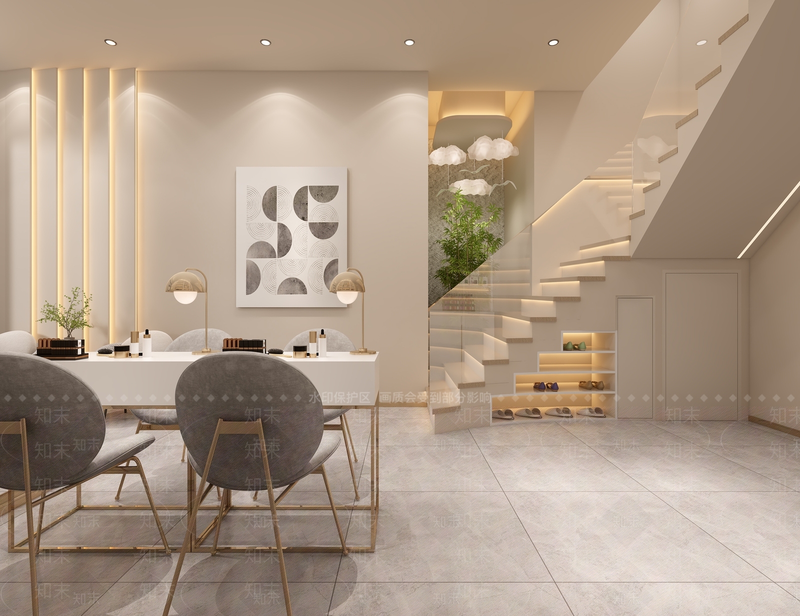 现代美容院3D模型下载【ID:1101593851】