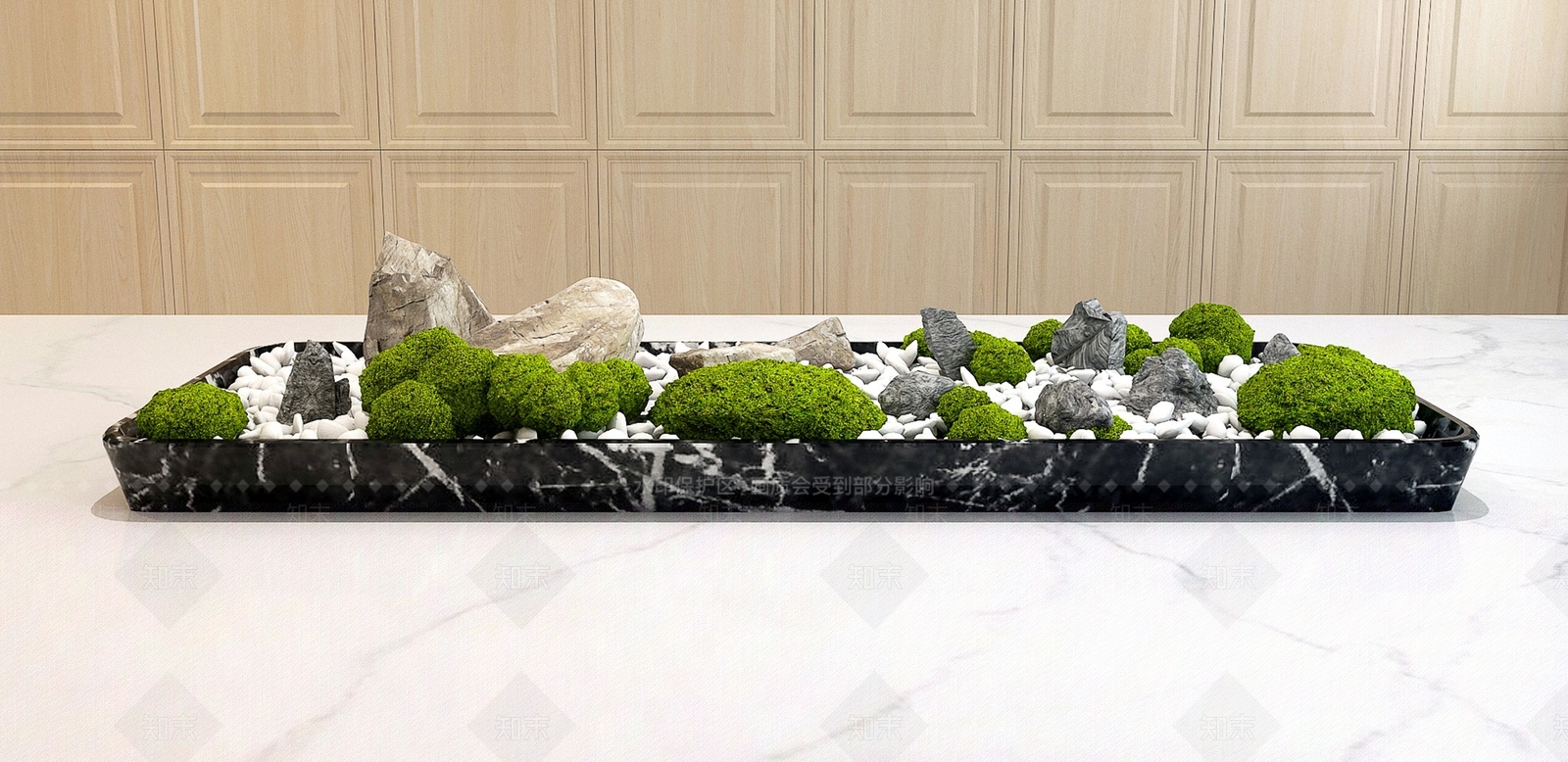 新中式苔藓假山摆件3D模型下载【ID:1101606021】