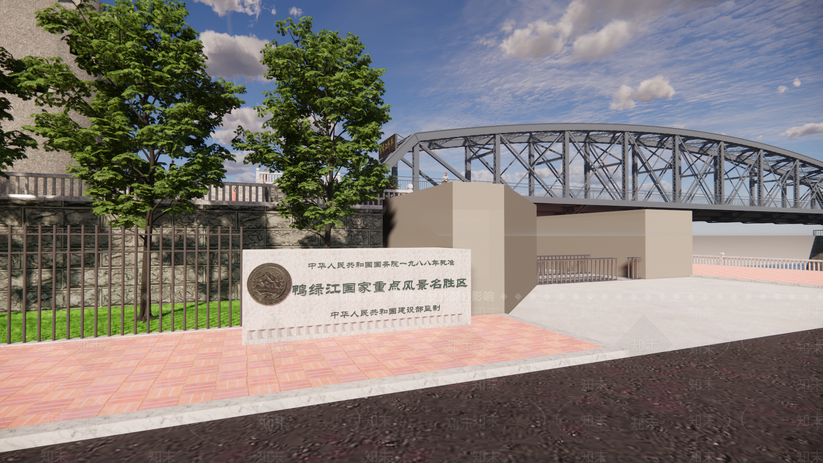 现代桥SU模型下载【ID:1101607037】