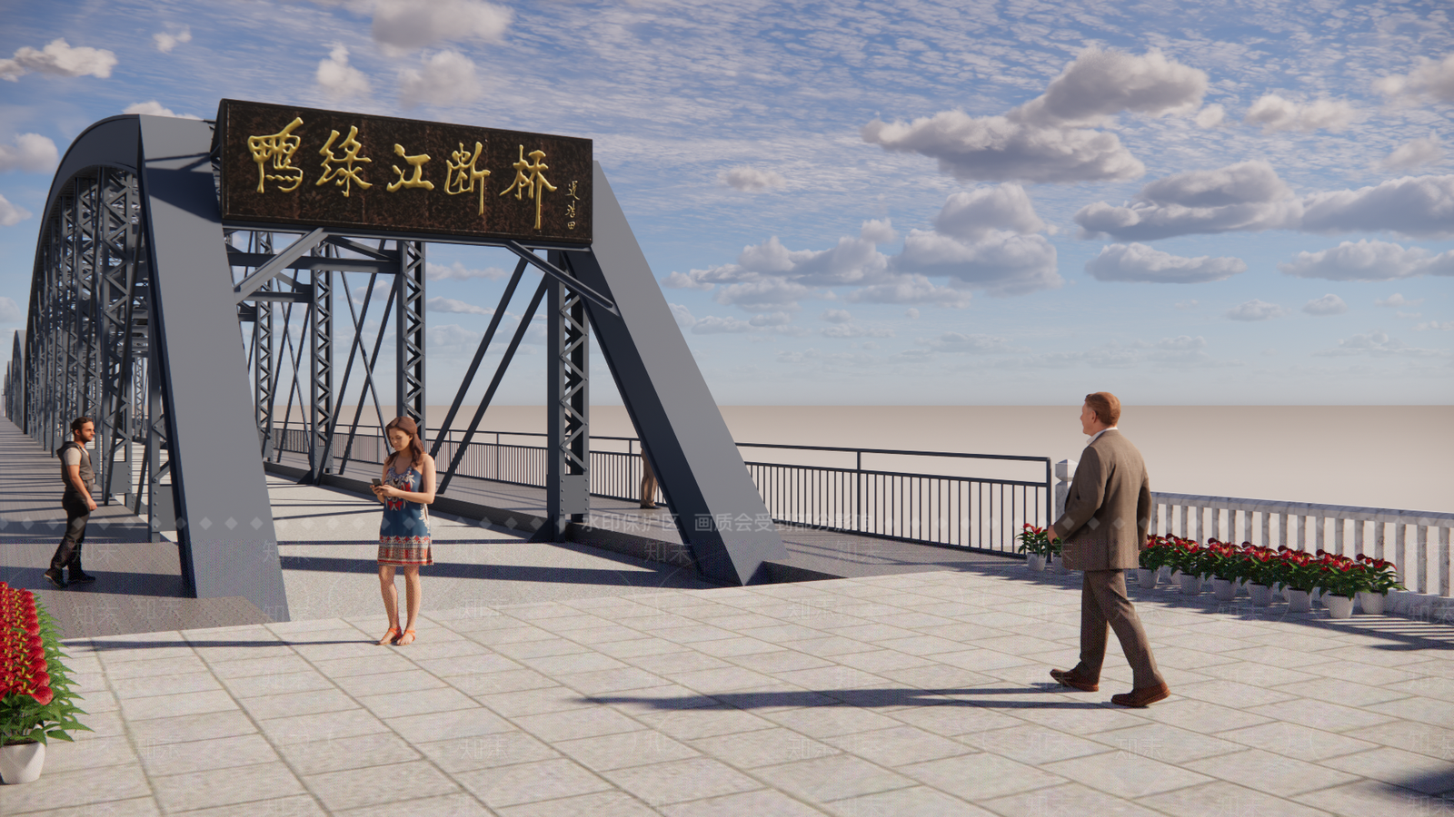 现代桥SU模型下载【ID:1101607037】