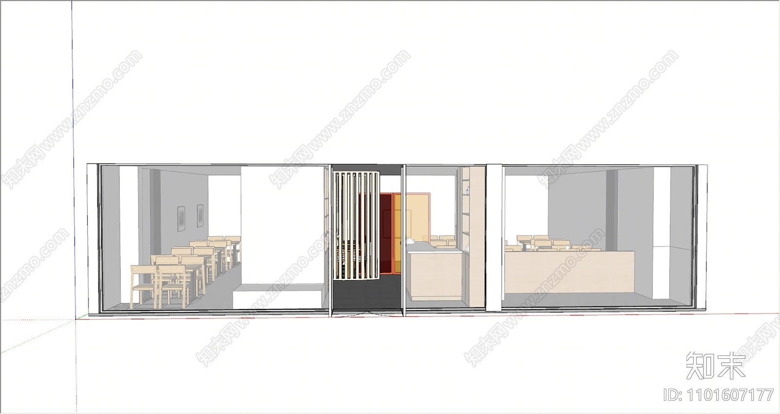 现代火锅店SU模型下载【ID:1101607177】