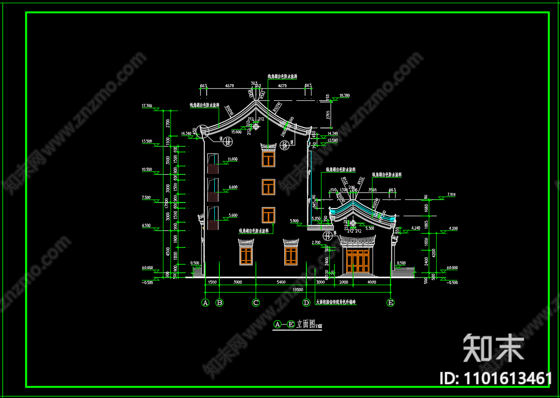 中式古建築民居建築施工圖施工圖下載