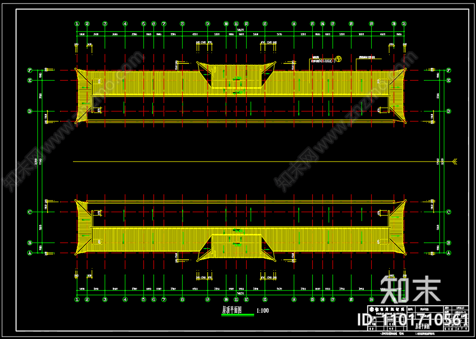 中式古建仿古廊桥cad施工图下载【ID:1101710561】