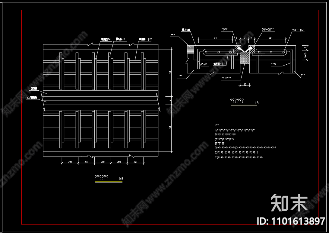 中式景观桥cad施工图下载【ID:1101613897】
