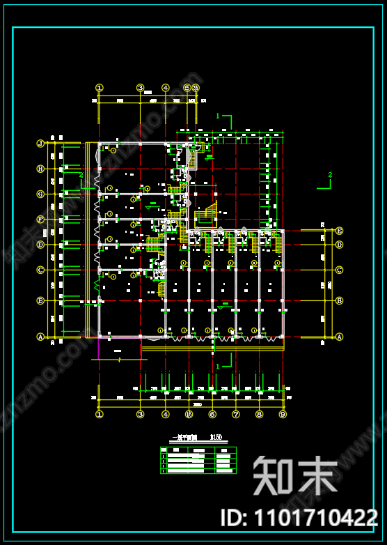 中式仿古建筑cad施工图下载【ID:1101710422】