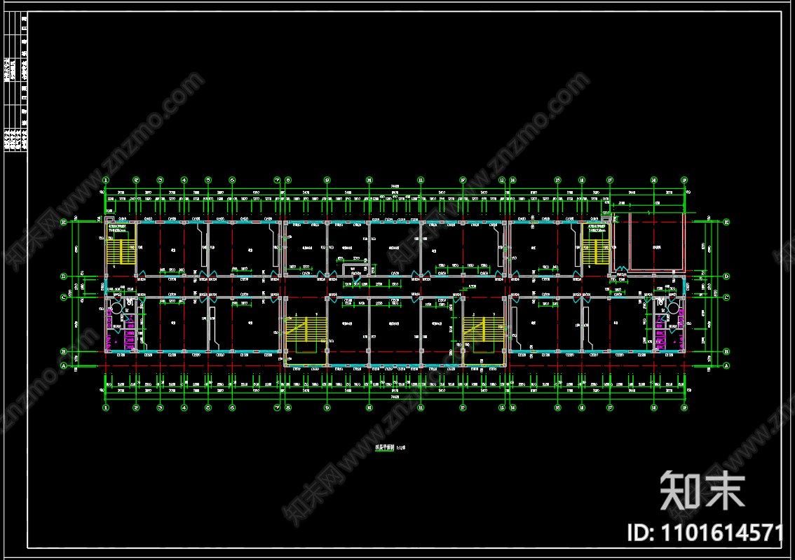 中式中学教学楼cad施工图下载【ID:1101614571】