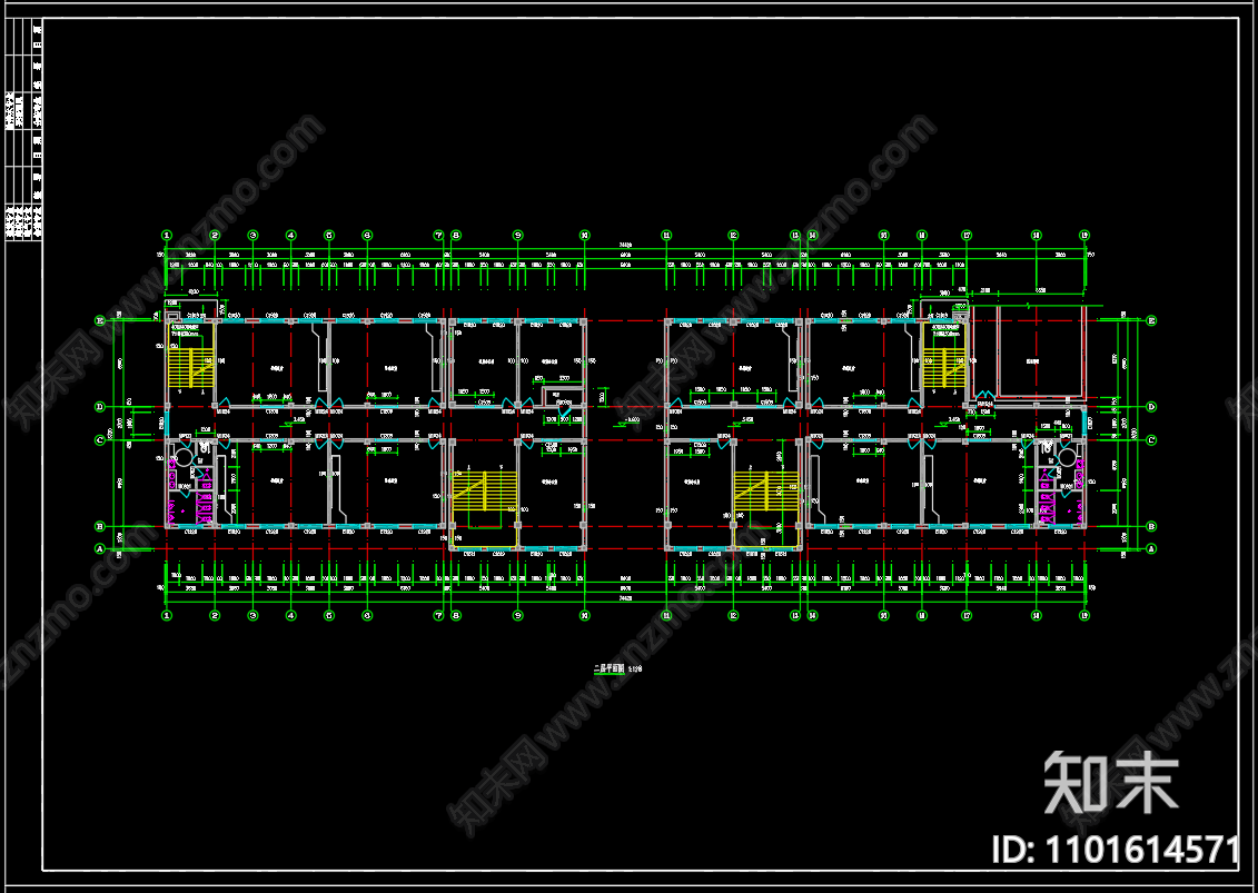 中式中学教学楼cad施工图下载【ID:1101614571】