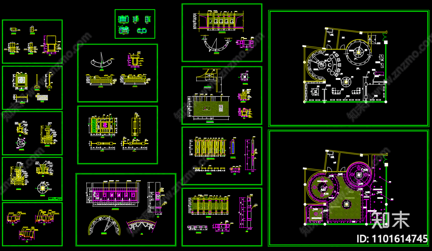 中式古董商店店平立剖图施工图下载【ID:1101614745】