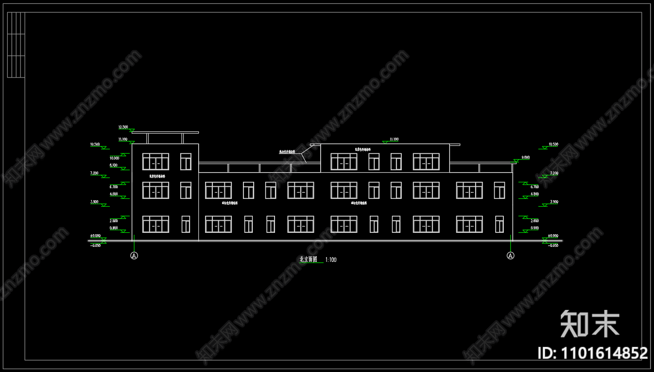 中式徽派建筑cad施工图下载【ID:1101614852】
