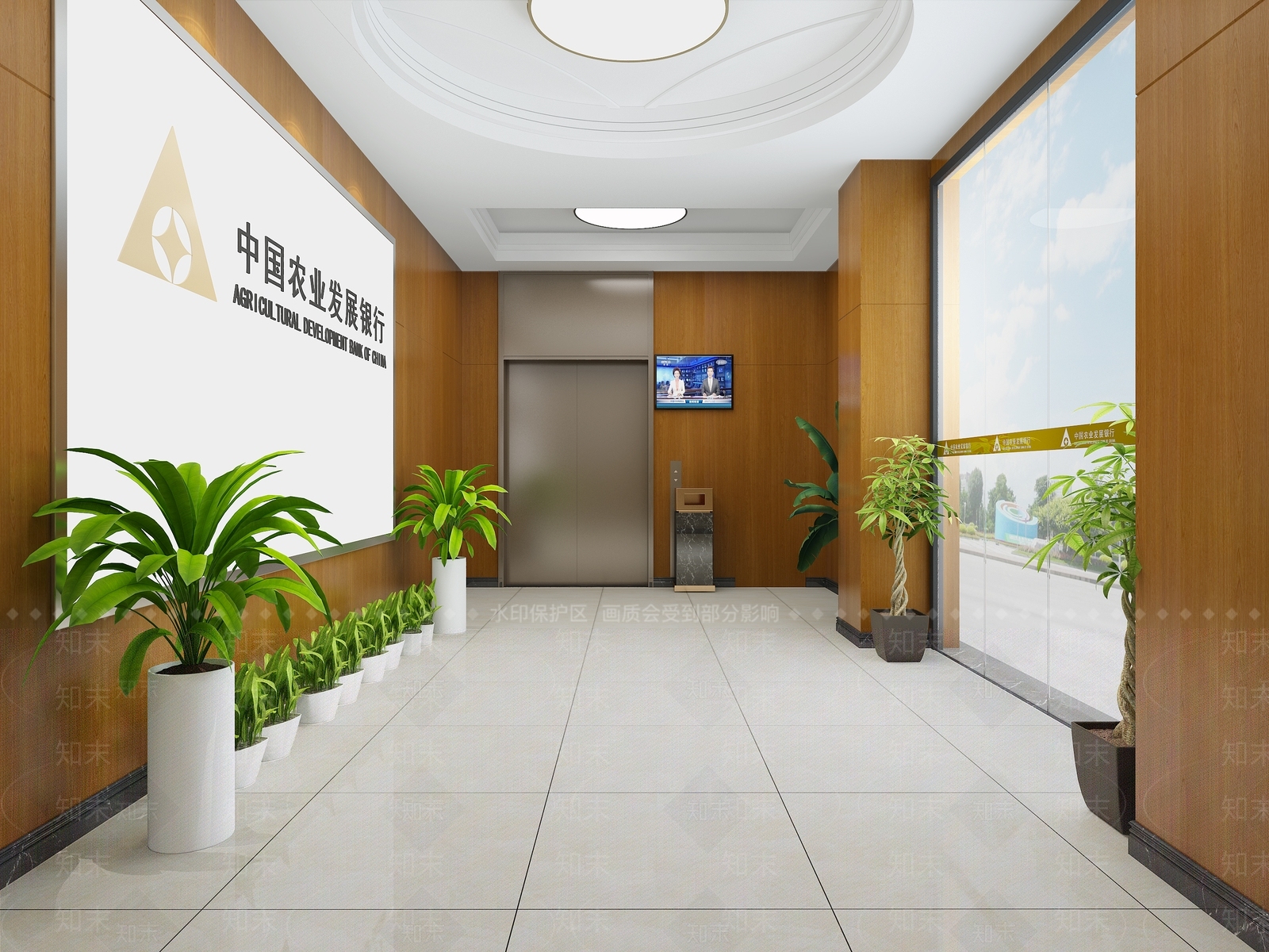 现代银行3D模型下载【ID:1101621497】