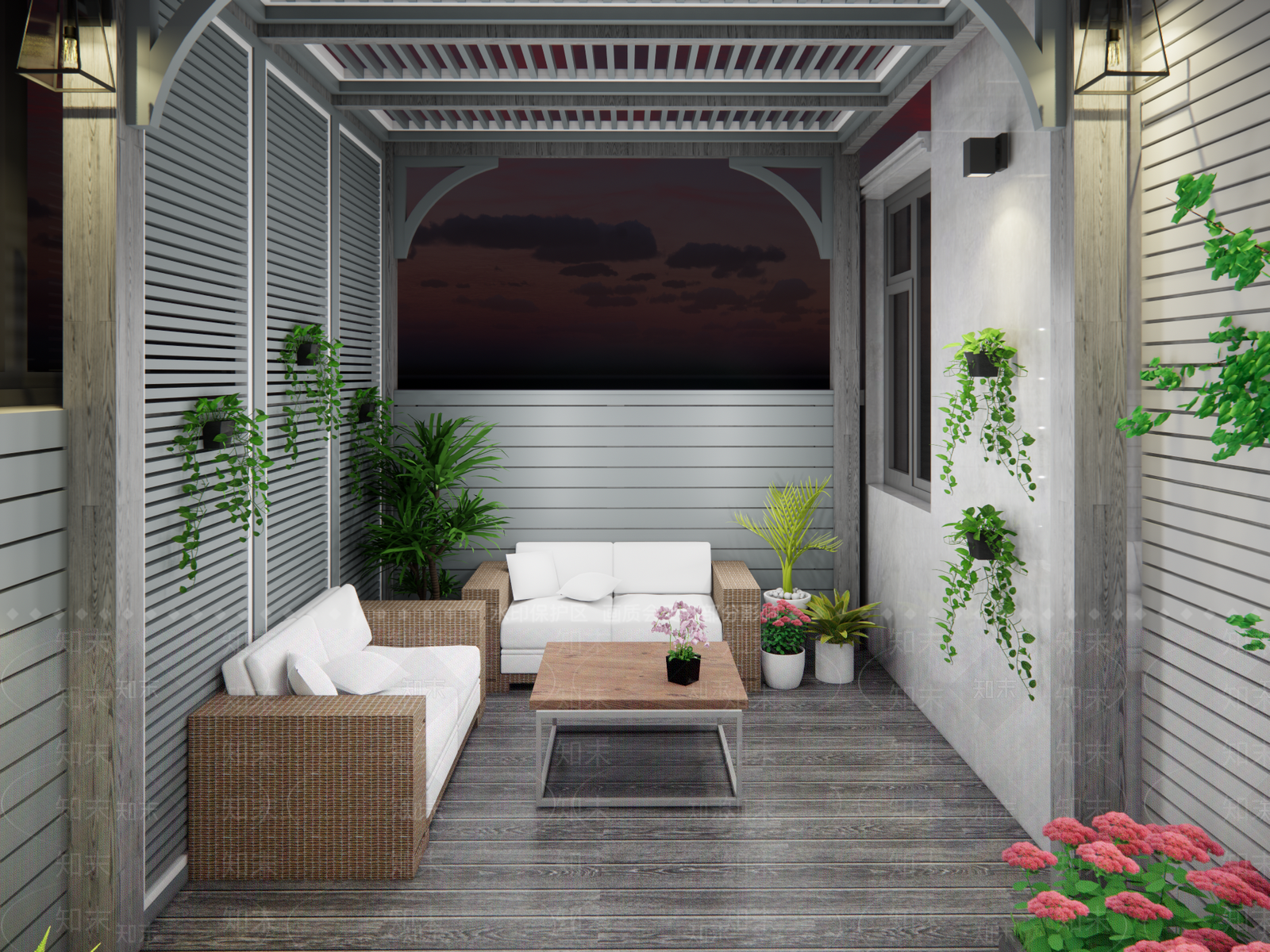 现代家居露台SU模型下载【ID:1101622769】