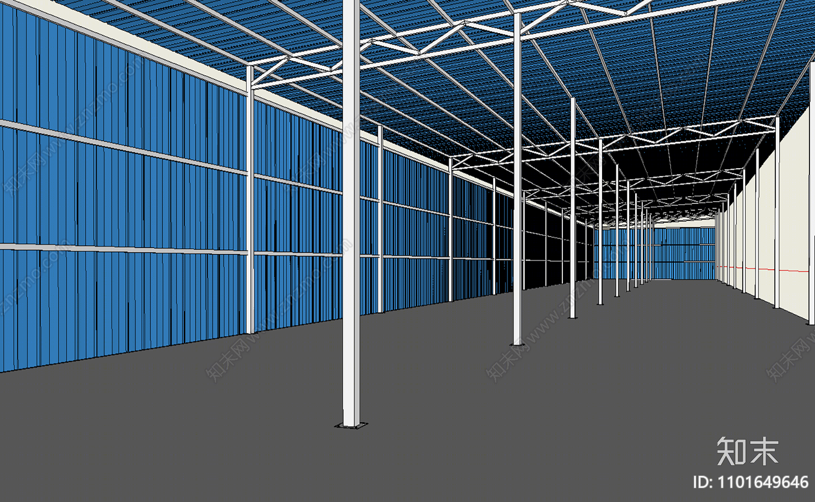 工厂风格仓库SU模型下载【ID:1101649646】