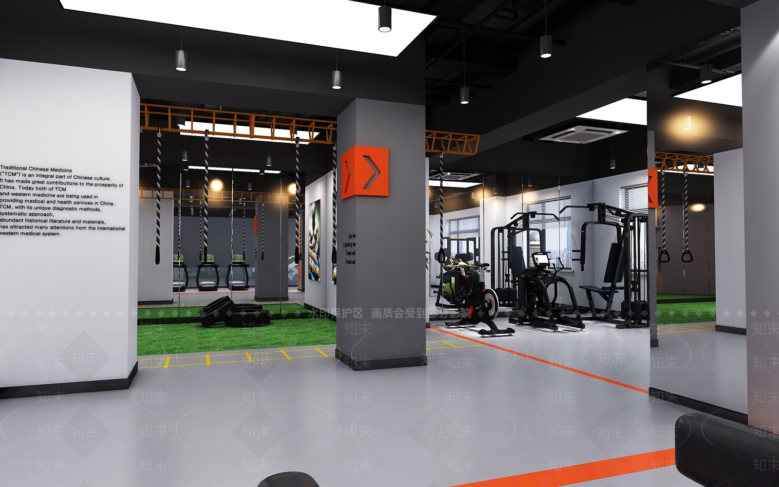 现代健身房3D模型下载【ID:1101652641】