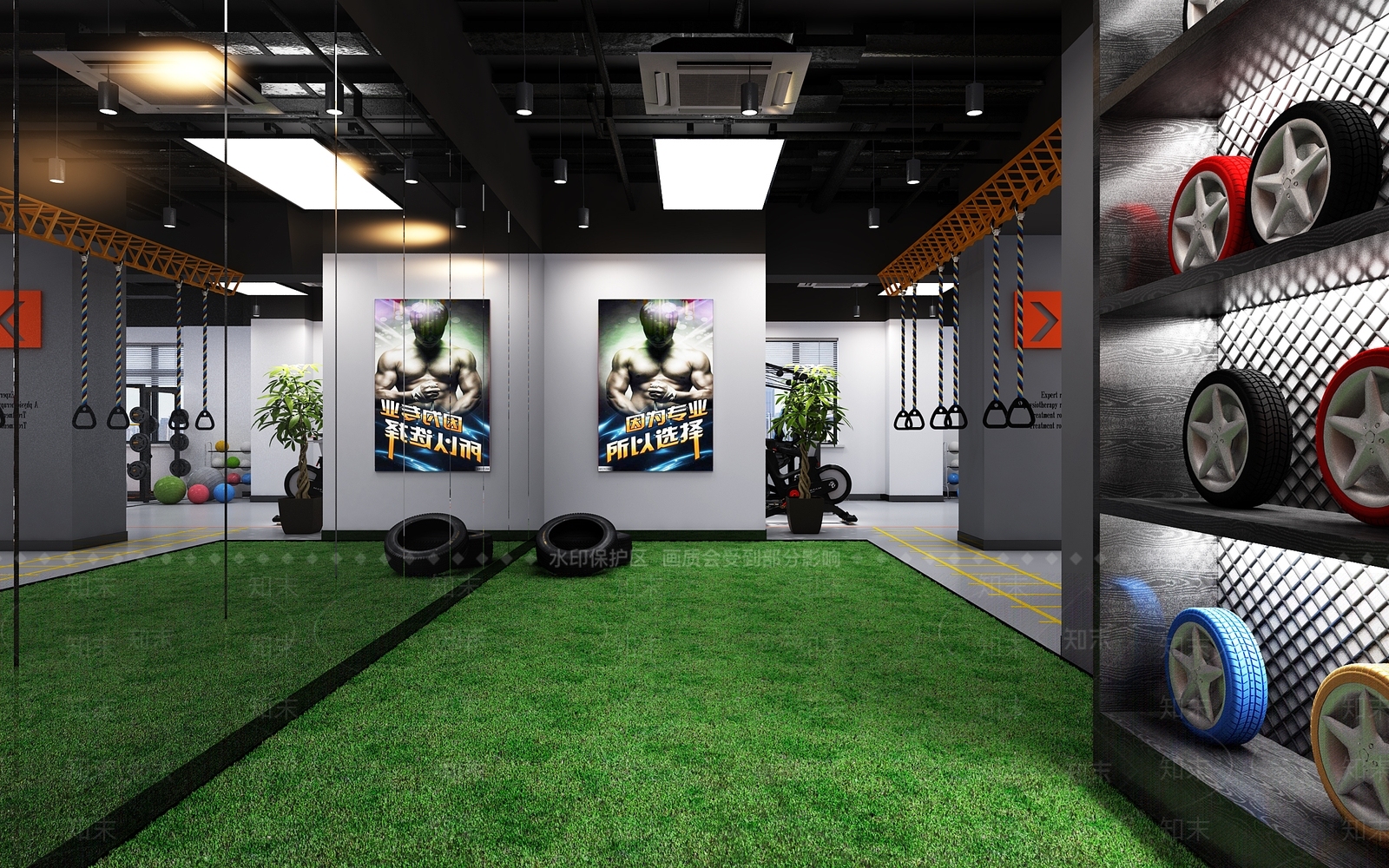 现代健身房3D模型下载【ID:1101652641】