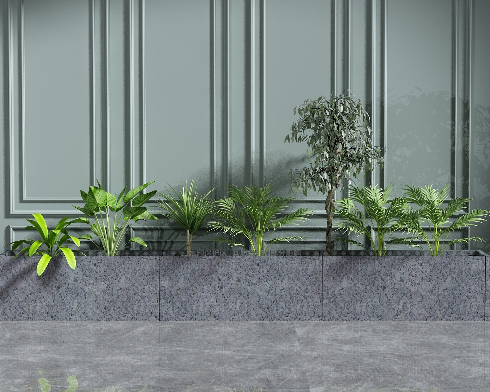 现代花箱3D模型下载【ID:1101658695】