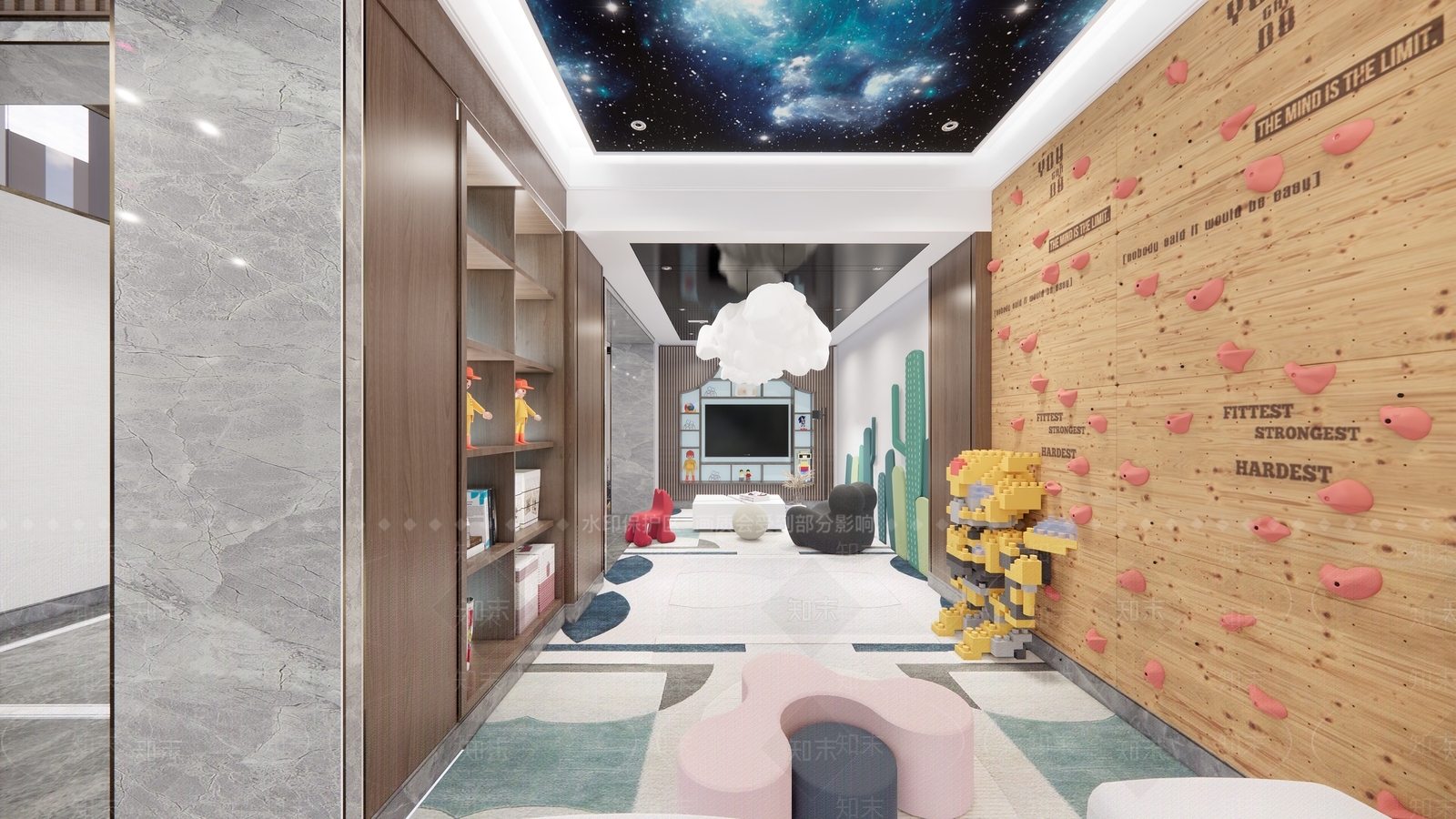 现代别墅儿童玩具房SU模型下载【ID:1119643286】