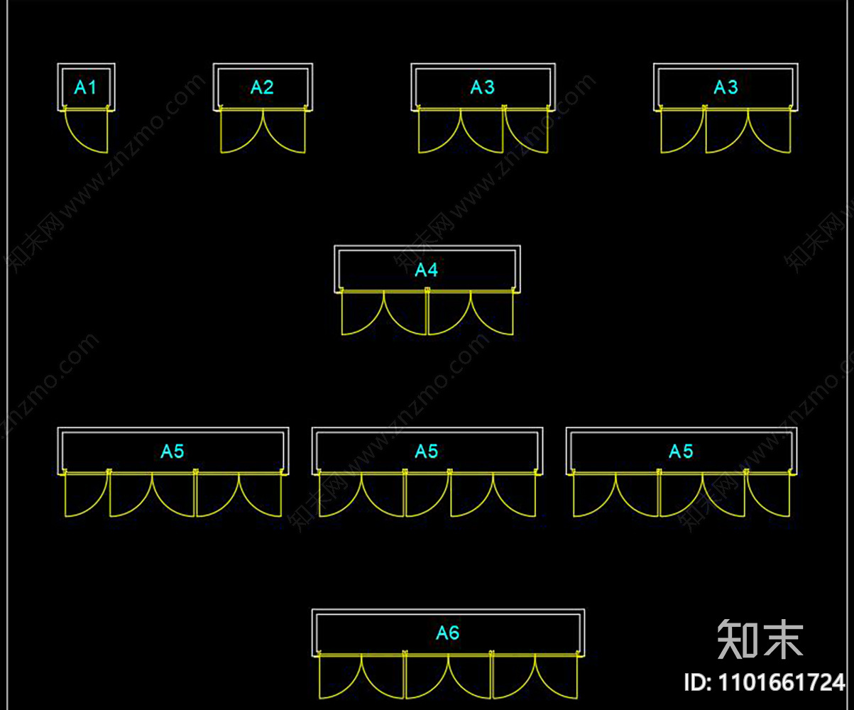 门CAD动态块cad施工图下载【ID:1101661724】