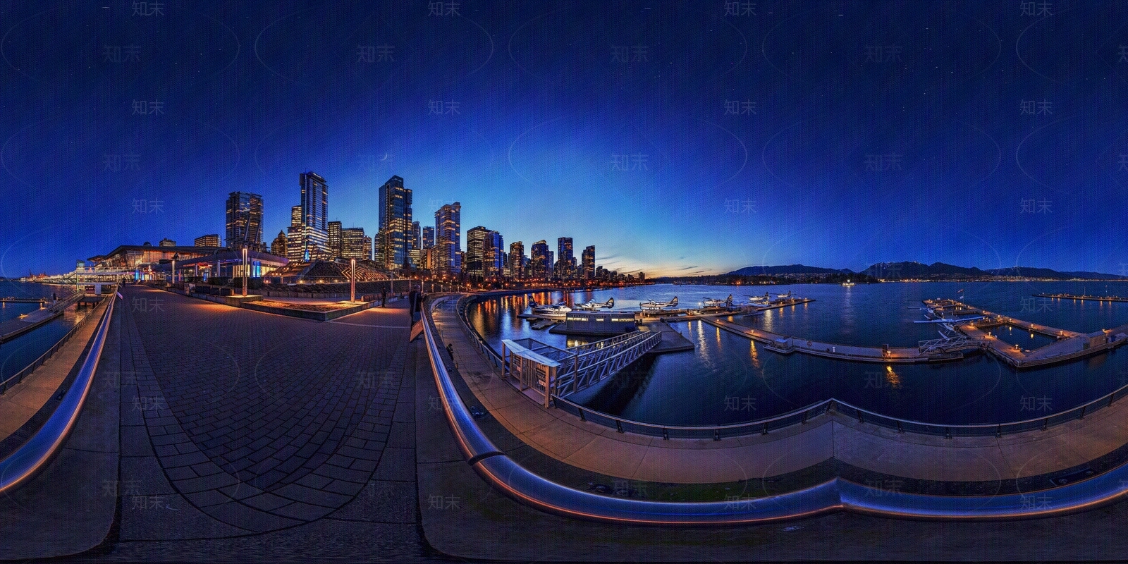 HDR超滨海现代城市夜景贴图下载【ID:1101668165】