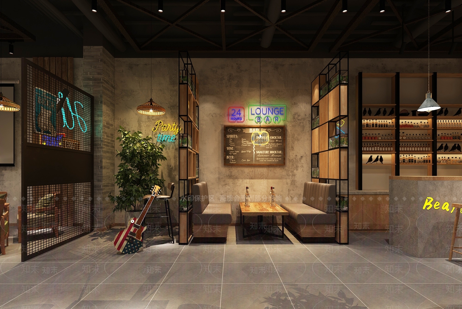 工业风音乐餐厅3D模型下载【ID:1101669255】
