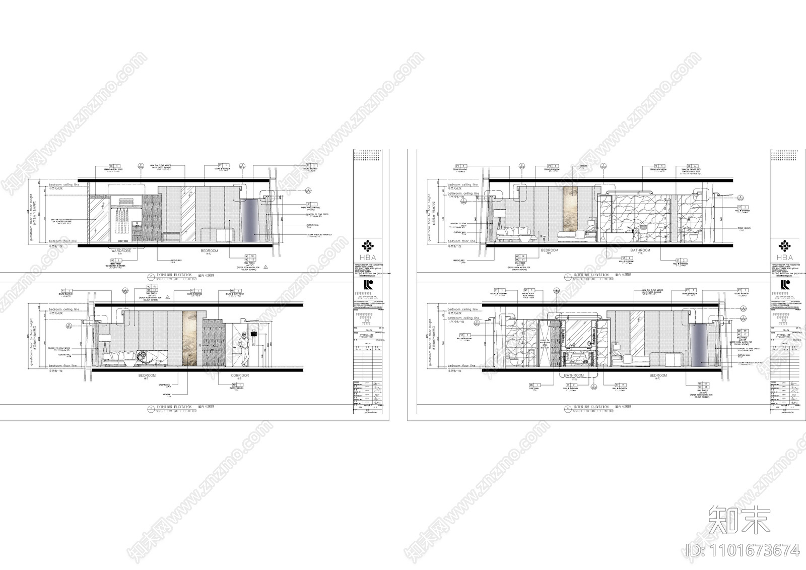 四季酒店立面施工图下载【ID:1101673674】