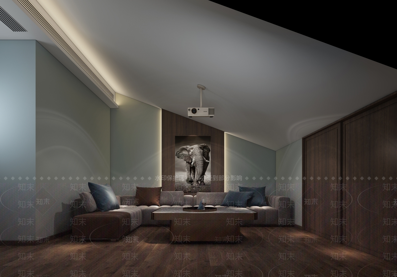 现代家居影音室3D模型下载【ID:1101687850】
