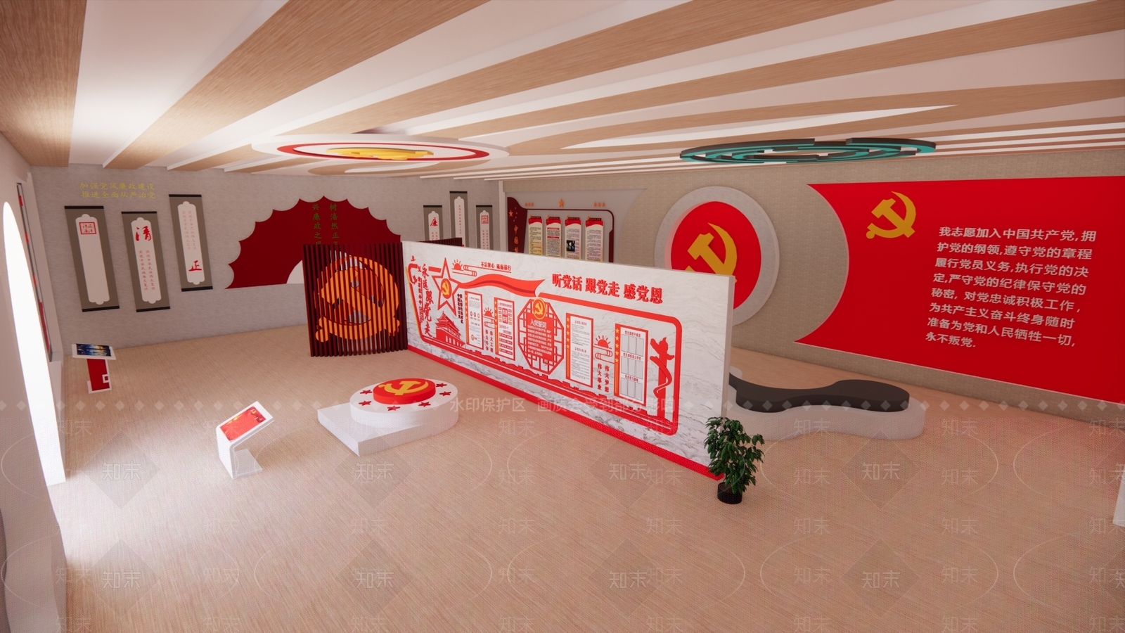 现代文教展厅SU模型下载【ID:1101702788】