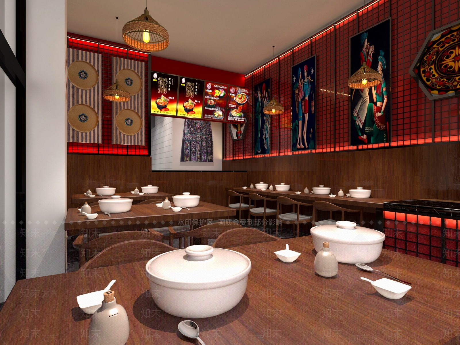 现代快餐厅3D模型下载【ID:1101719040】