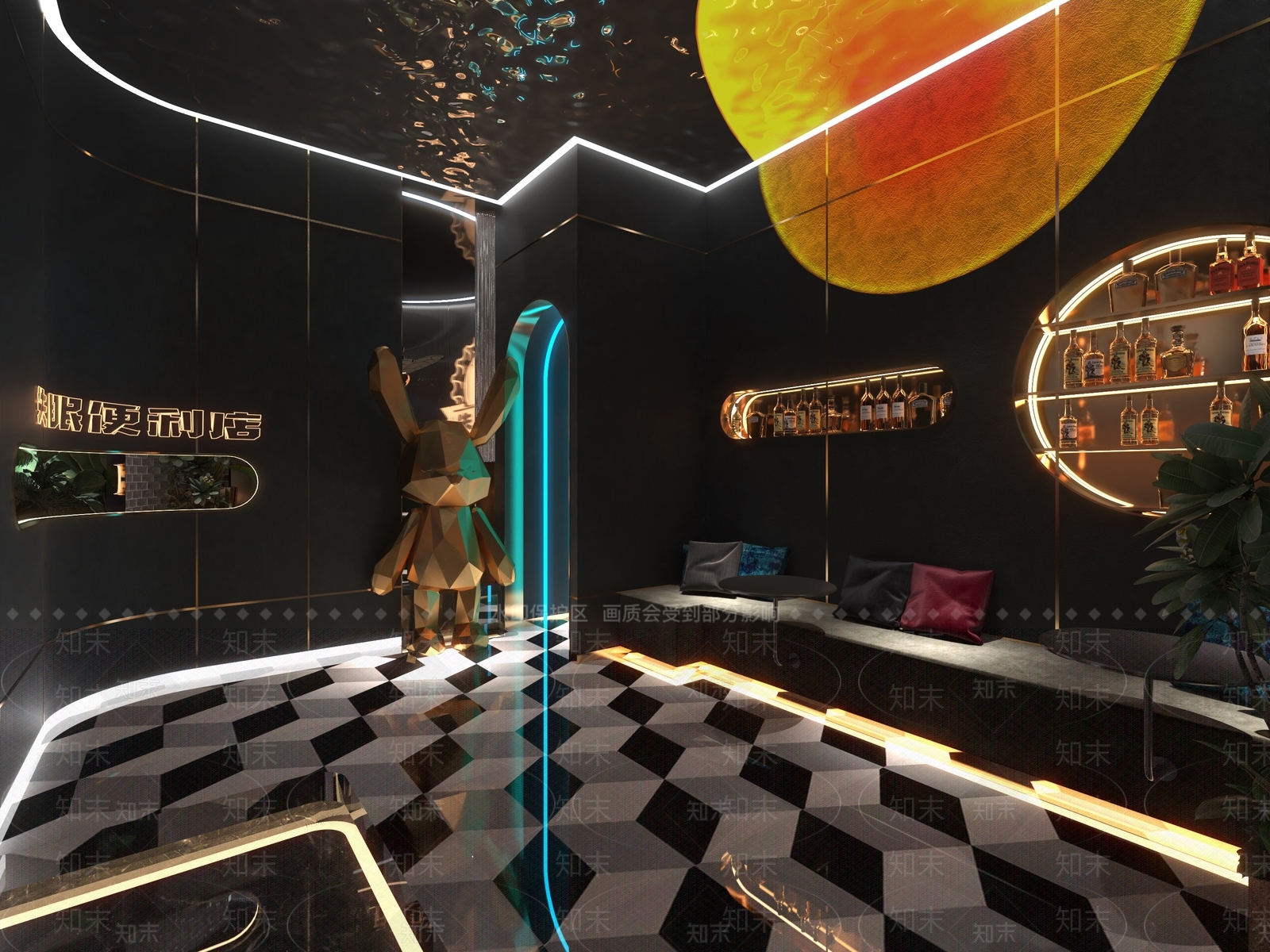 现代酒吧3D模型下载【ID:1101726778】