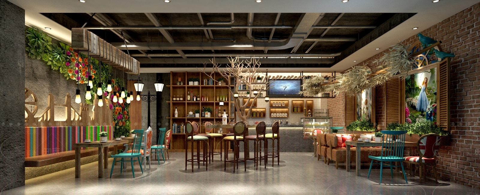 混搭火锅店3D模型下载【ID:1101738213】