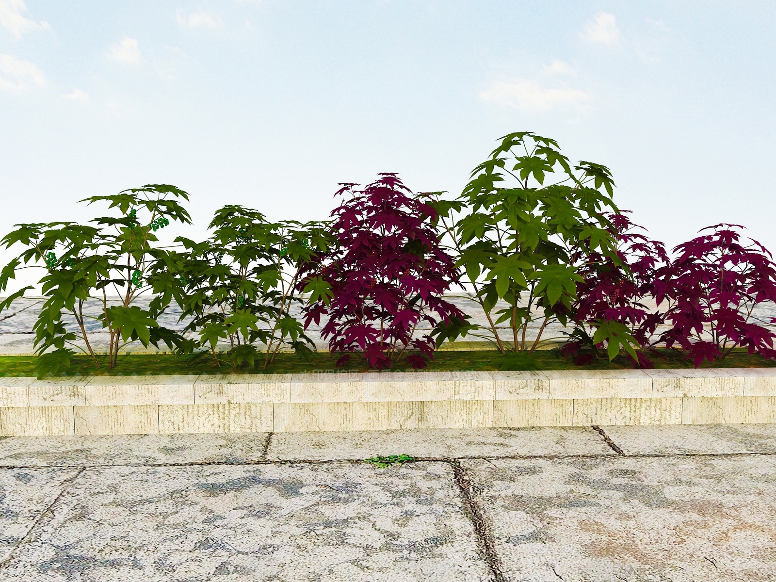 现代花坛花钵3D模型下载【ID:1101738937】
