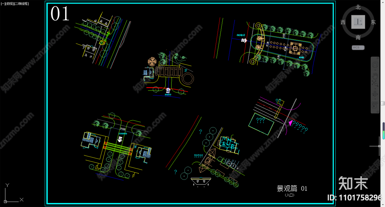 景观设计入口施工图施工图下载【ID:1101758296】