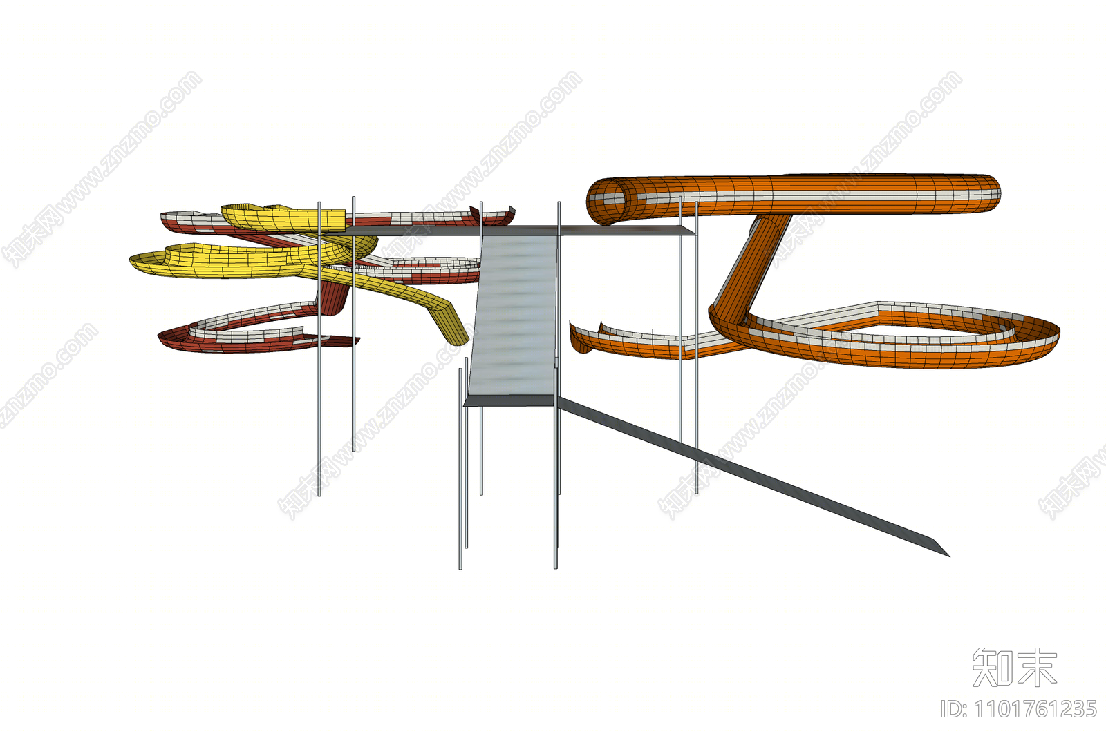 现代游乐设施SU模型下载【ID:1101761235】