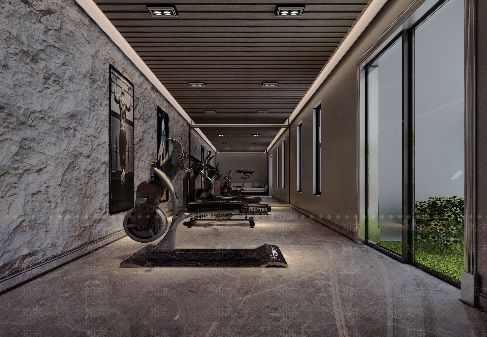 现代家居健身房3D模型下载【ID:1101771185】