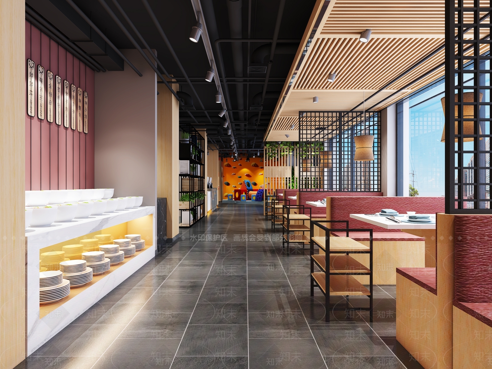 工业风火锅店3D模型下载【ID:1101774870】