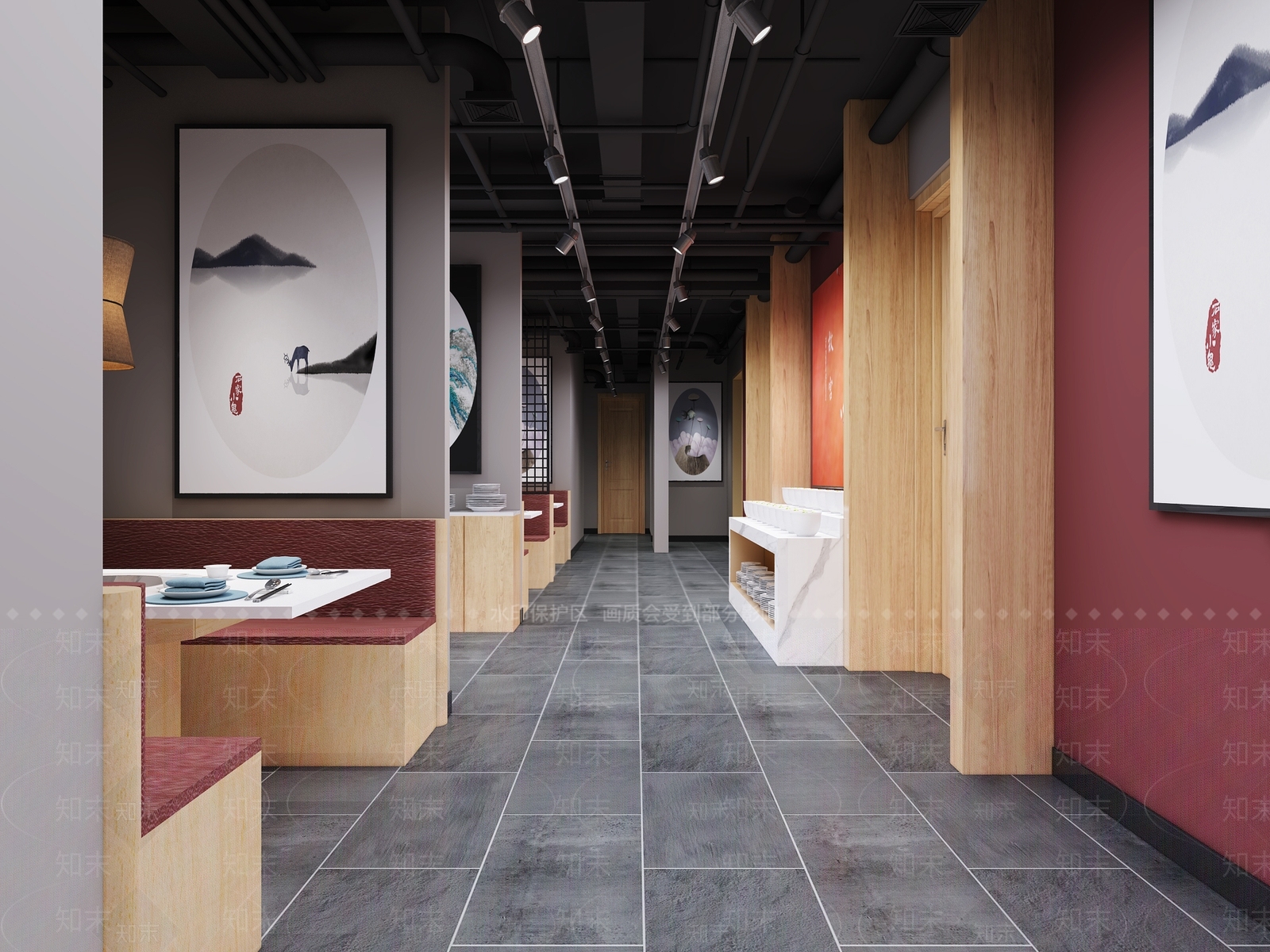 工业风火锅店3D模型下载【ID:1101775089】