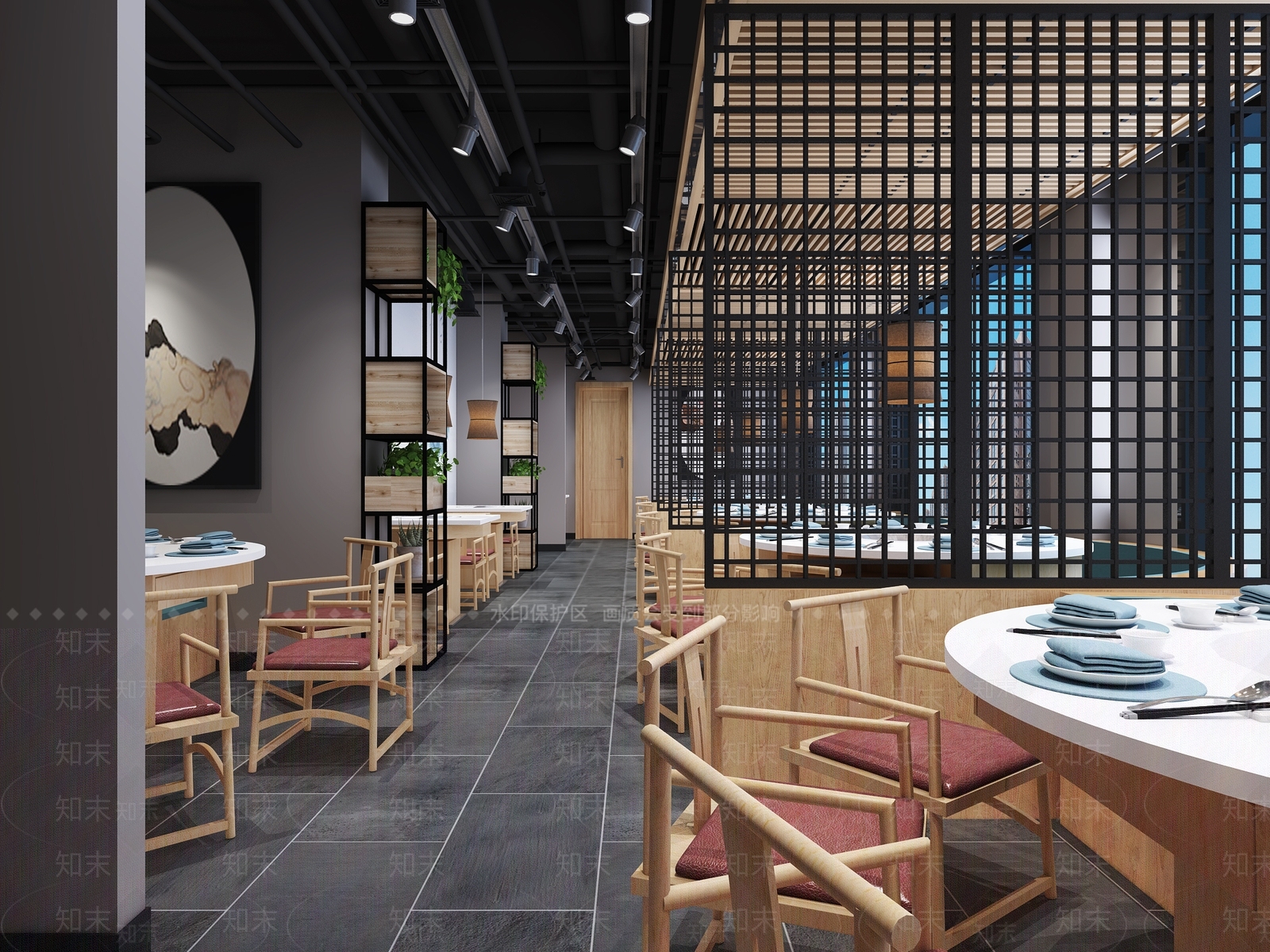 工业风火锅店3D模型下载【ID:1101775089】