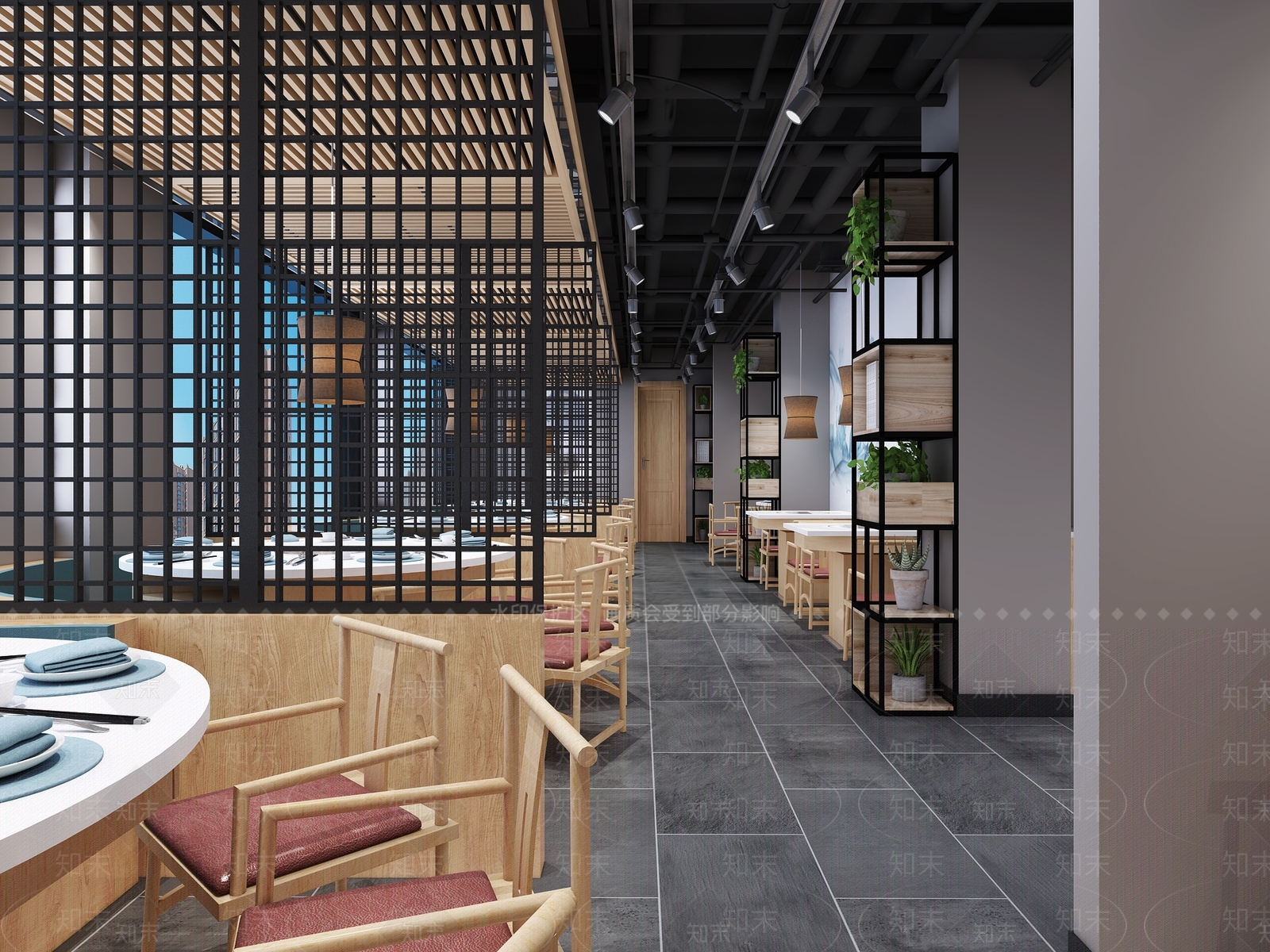 工业风火锅店3D模型下载【ID:1101775089】