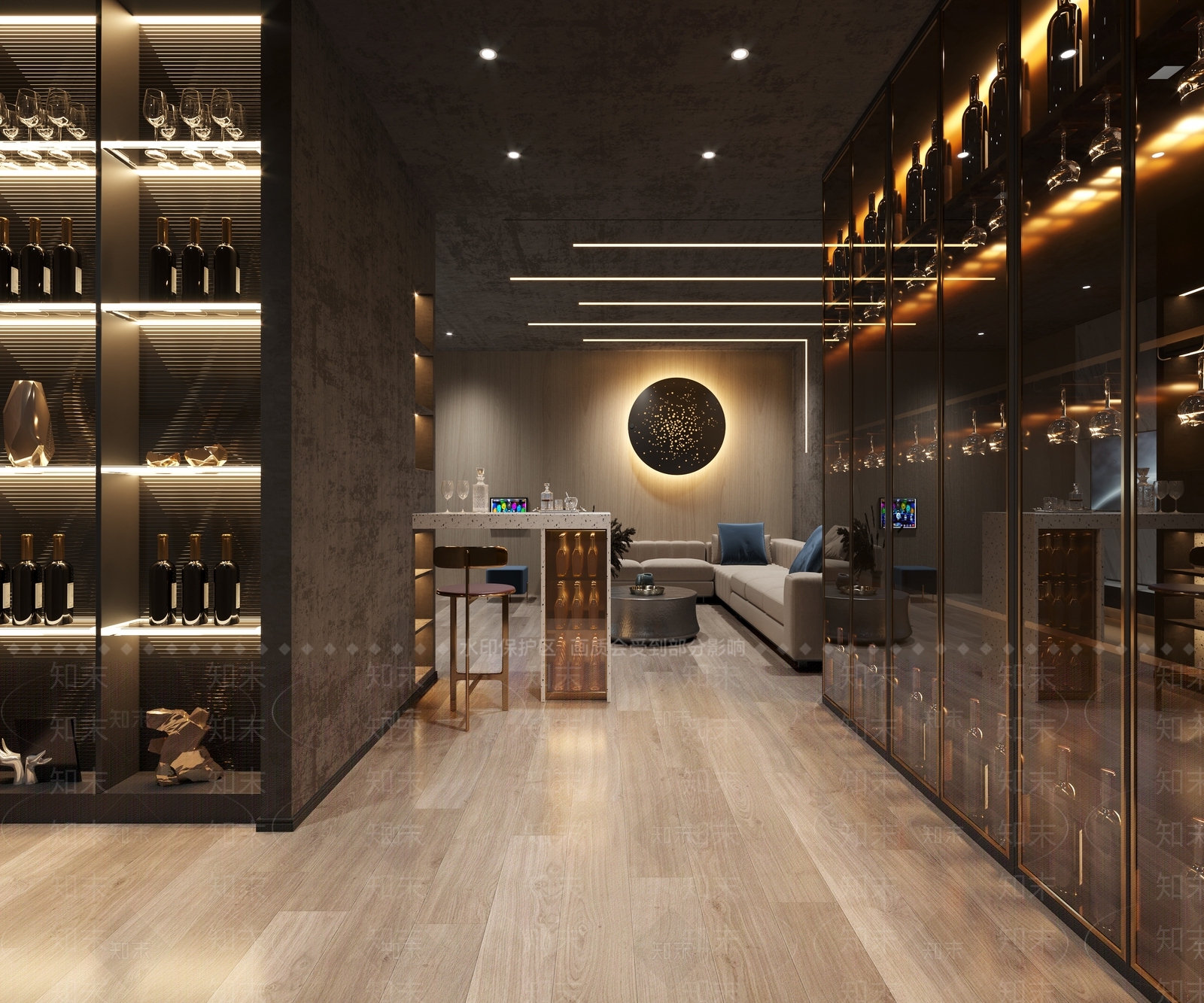 现代影音室3D模型下载【ID:1101780414】