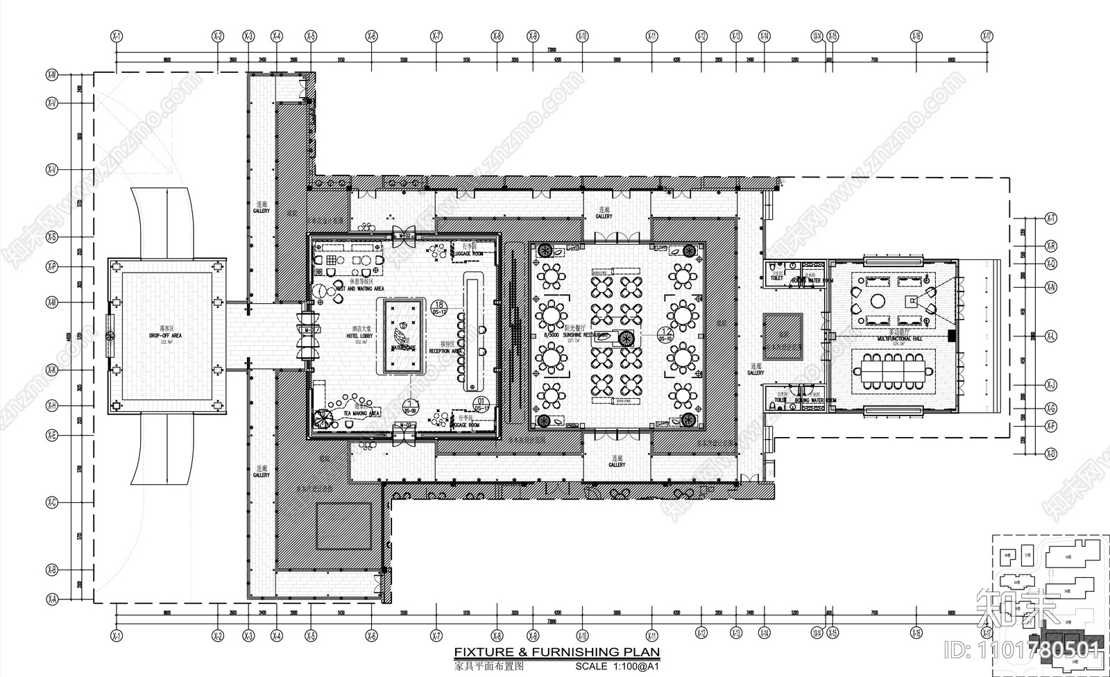 福建漳州精品酒店cad施工图下载【ID:1101780501】