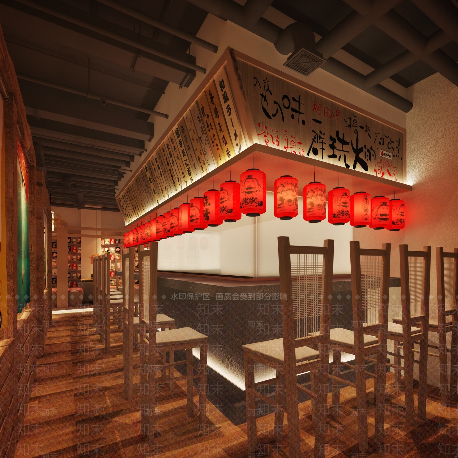 现代烧烤店3D模型下载【ID:1101780578】