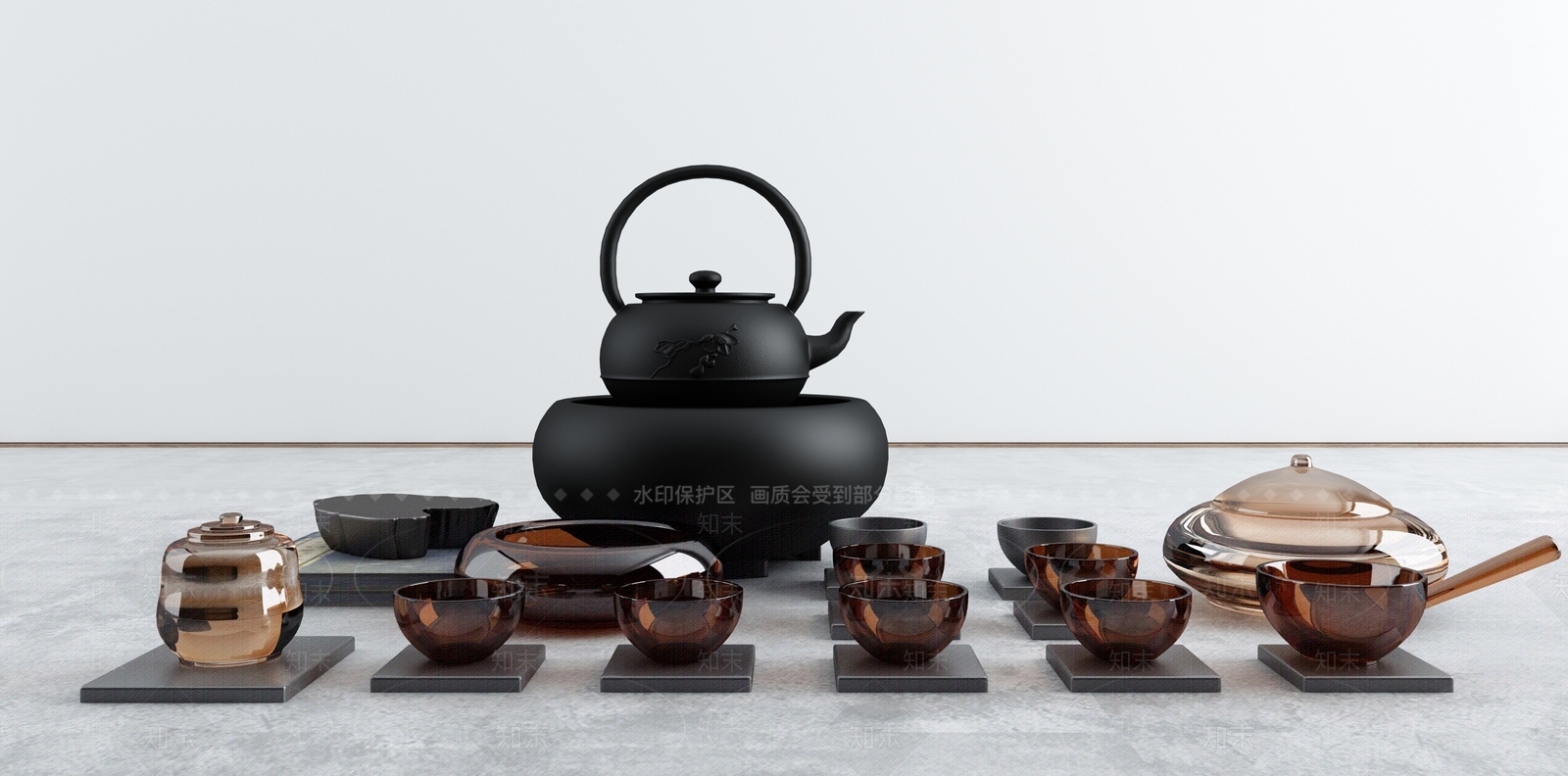 新中式茶具3D模型下载【ID:1101789089】