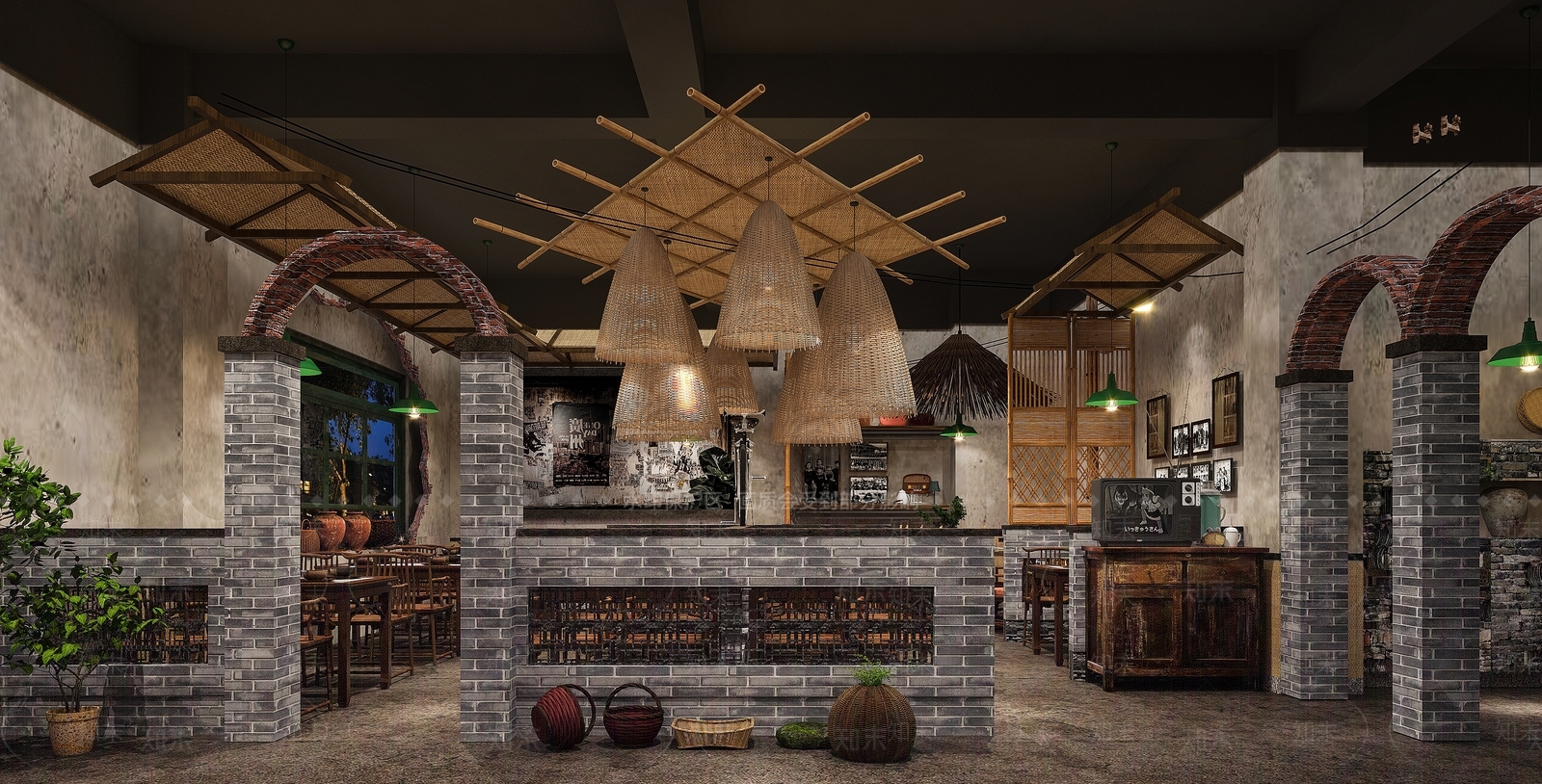 中式火锅店3D模型下载【ID:1101793395】